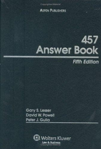 Tapa de 457 answer book