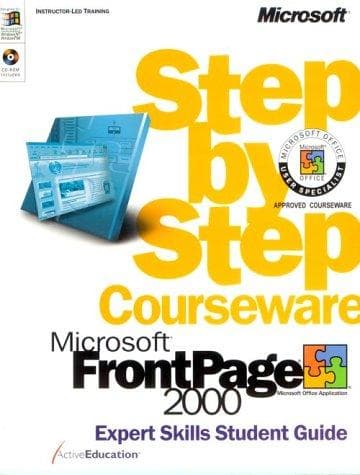 Tapa de Microsoft FrontPage 2000 Step by Step Courseware Expert Skills Class Pack