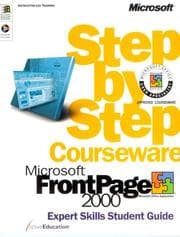 Tapa de Microsoft FrontPage 2000 Step by Step Courseware Expert Skills Class Pack