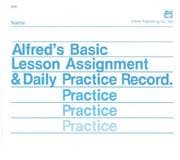 Tapa de Alfred's basic lesson assignment and daily practice record