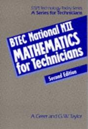 Tapa de BTEC national NII mathematics for technicians