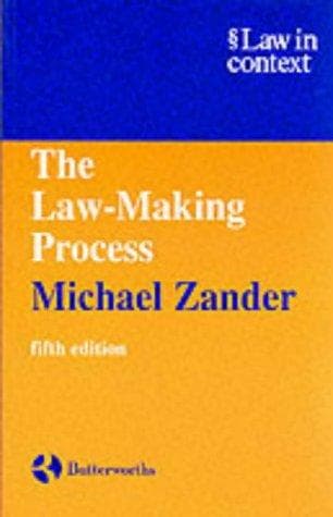 Tapa de The Law-Making Process (Law in Context)