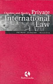 Tapa de Cheshire and North's private international law