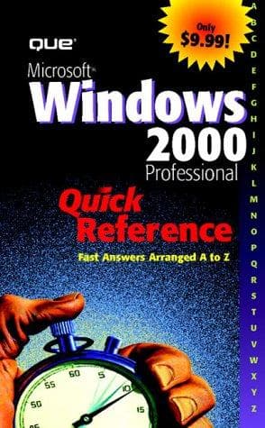 Tapa de Microsoft Windows 2000 Professional Quick Reference (Quick Reference)