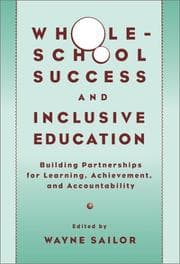 Tapa de Whole-School Success and Inclusive Education