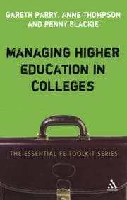 Tapa de Managing higher education in colleges