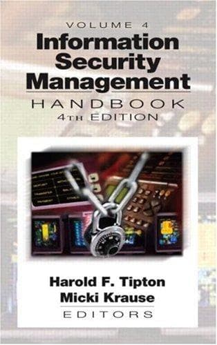 Tapa de Information security management handbook