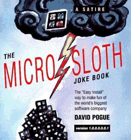 Tapa de Microsloth joke book (Berkeley Humor/Computers)