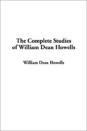 Tapa de The Complete Studies of William Dean Howells