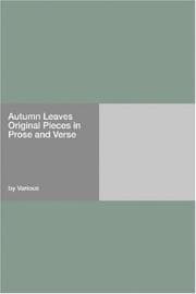 Tapa de Autumn Leaves Original Pieces in Prose and Verse
