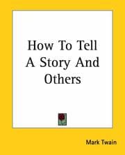 Tapa de How to Tell a Story, and Other Essays