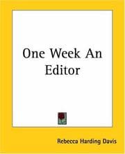 Tapa de One Week An Editor