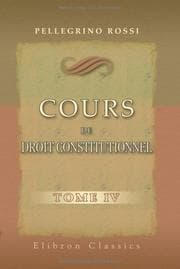 Tapa de Cours de droit constitutionnel