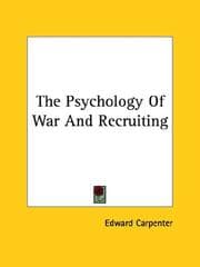 Tapa de The Psychology of War and Recruiting
