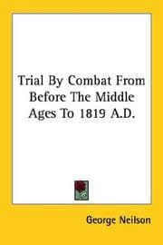 Tapa de Trial by Combat from Before the Middle Ages to 1819 A.d