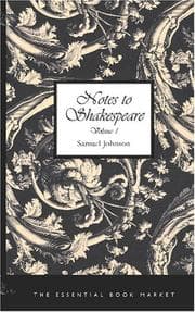 Tapa de Notes to Shakespeare