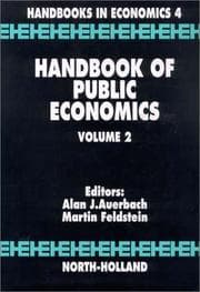 Tapa de Handbook of public economics