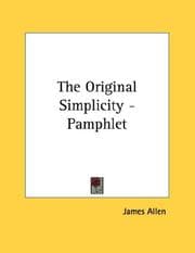 Tapa de The Original Simplicity - Pamphlet