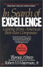 Tapa de In search of excellence : lessons from America's best-run companies