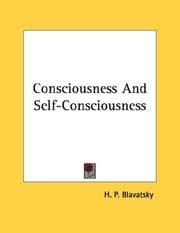 Tapa de Consciousness And Self-Consciousness