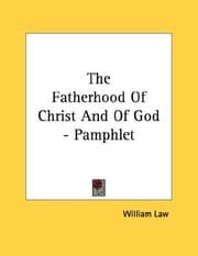Tapa de The Fatherhood Of Christ And Of God - Pamphlet
