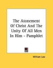 Tapa de The Atonement Of Christ And The Unity Of All Men In Him - Pamphlet