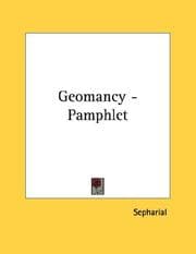 Tapa de Geomancy - Pamphlet