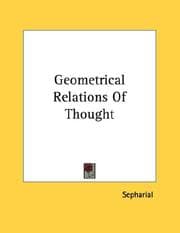 Tapa de Geometrical Relations Of Thought