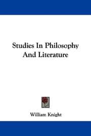 Tapa de Studies In Philosophy And Literature