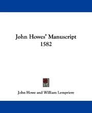 Tapa de John Howes' Manuscript 1582