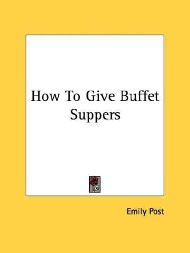 Tapa de How To Give Buffet Suppers
