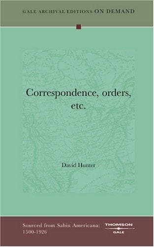 Tapa de Correspondence, orders, etc