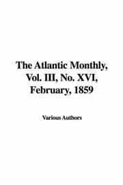 Tapa de The Atlantic Monthly, Vol. III, No. XVI, February, 1859