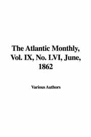 Tapa de The Atlantic Monthly, Vol. IX, No. LVI, June, 1862