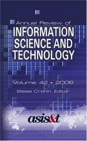 Tapa de Annual Review of Information Science and Technology