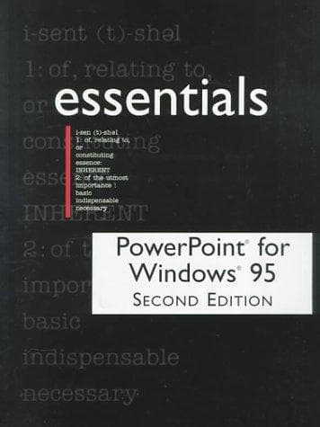 Tapa de Powerpoint for Window 95 Essential W/Disks (Essentials)
