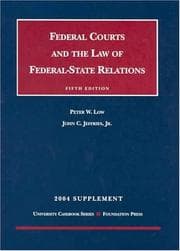 Tapa de Federal courts and the law of federal-state relations