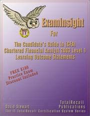 Tapa de Examinsight for 2003 Cfa Level I Certification