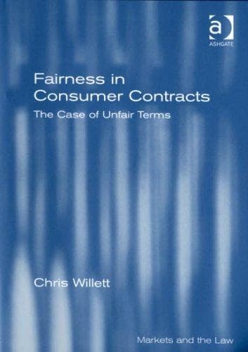 Tapa de Fairness in consumer contracts