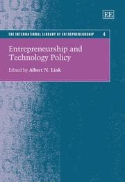 Tapa de Entrepreneurship And Technology Policy (The International Library of Entrepreneurship Series)