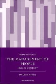 Tapa de The Management of People