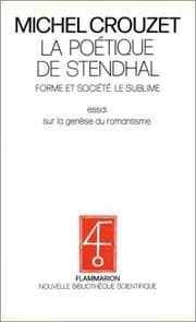 Tapa de Le Sublime. La poétique de Stendhal