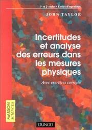 Tapa de Incertitudes et analyse des erreurs dans les mesures physiques