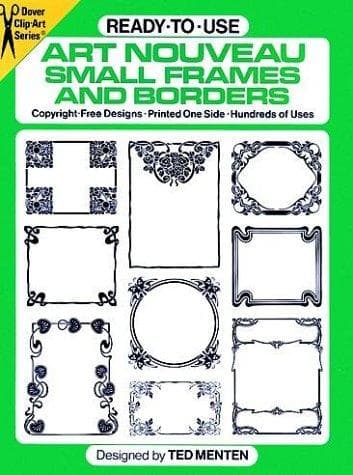 Tapa de Ready-to-use art nouveau small frames and borders
