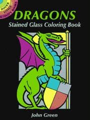 Tapa de Dragons Stained Glass Coloring Book