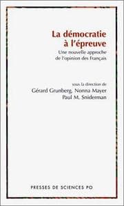 Tapa de La démocratie à l'épreuve