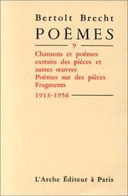 Tapa de Poèmes 1913-1956, tome 9