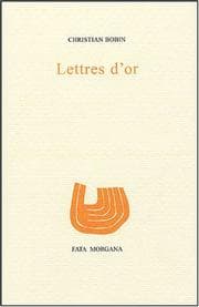 Tapa de Lettres d'or