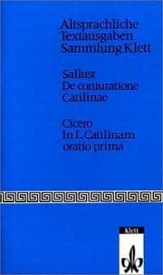Tapa de De coniuratione Catilinae. Cicero