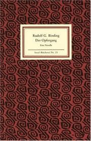 Tapa de Insel Bücherei, Nr.23, Der Opfergang
